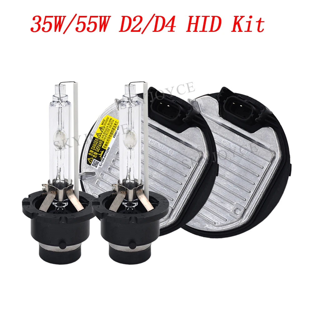 Оригинальные 35 Вт 4300 К D2S D4S D2R D4R 5000 К HID лампы 6000 К 55 Вт HID набор ламп для автомобильных фар D2S D4S 35 Вт 55 Вт HID балласт лампы комплект