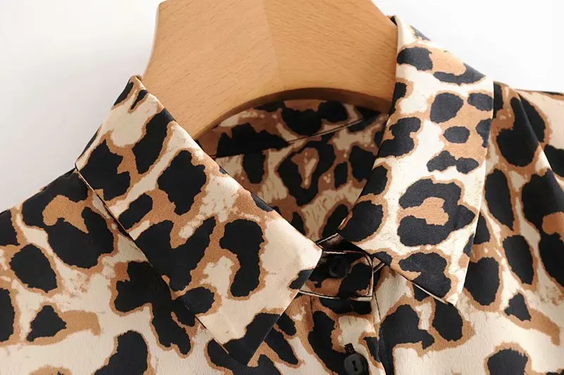 Женская обувь в винтажном стиле длинные рукава с леопардовым принтом длинное