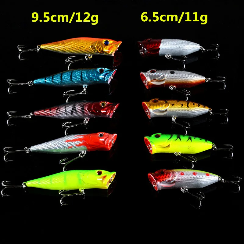 10 шт./лот набор приманок для рыбалки 2 модели цветов|fishing lure set|water popperlure set |