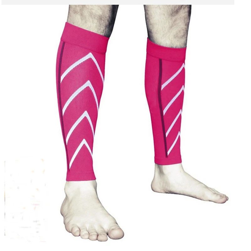 1 Pair Exercise Calf Support Graduated Socks Safety night running nylon fluorescent leggings Basketball socks