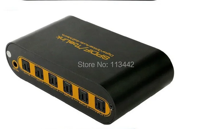 Spdif / Toslink Optical Digital Audio 4x2 True Matrix Switch with Remote Control up to 40m |