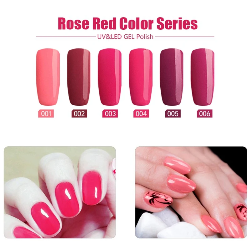 

MIZHSE 18ML Rose Red Nail Polish Gel Lot UV Hybrid Super Nail Gel Vernis Ongle UV LED Reinfore Gel Polish All For Manicure