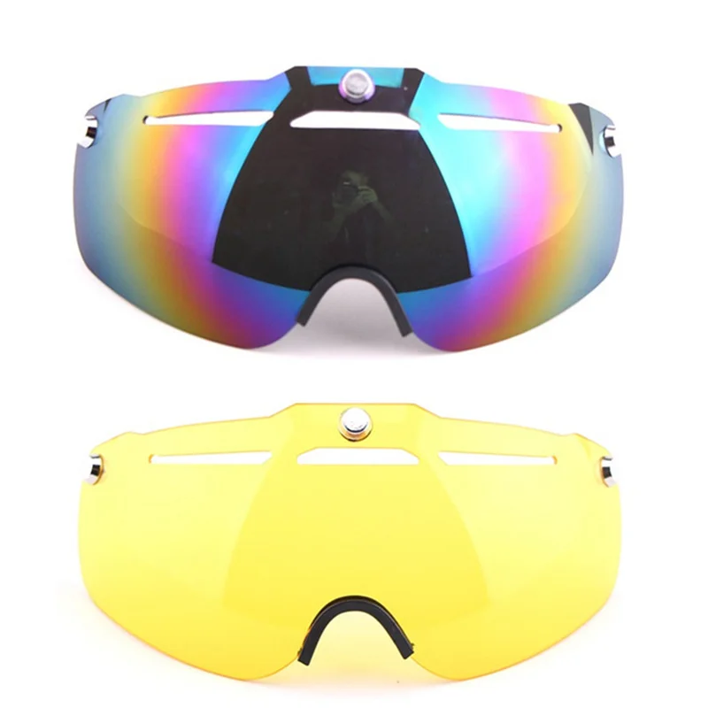 2 Lens Moon 3 объектив Aero TT велосипедный шлем в форме MTB велосипед спортивные очки шлем для мужчин и женщин езда Гонки время-пробный дорожный велосипедный шлем - Цвет: 2 Lens