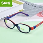 Детская оправа для очков SECG, из пластика TR90 и силикона, для коррекции близорукости, 2018