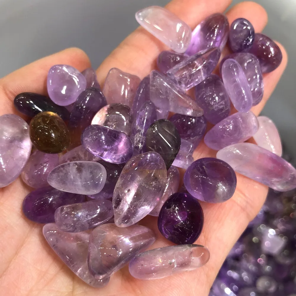 Природный Аметрин камень сверкающий аметист цитрин кристалл Карманный Камень