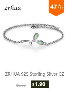 ZRHUA роскошный женский 925 серебряный браслет регулируемые браслеты из бисера для женщин модные ювелирные изделия Новинка
