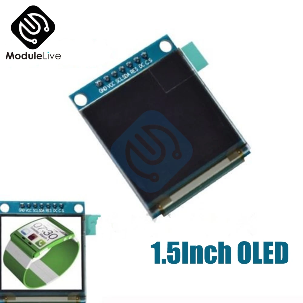 Полноцветный OLED модуль 1 5 дюйма 7 контактов экран дисплея SSD1351 Драйвер IC 128(RGB)* 128