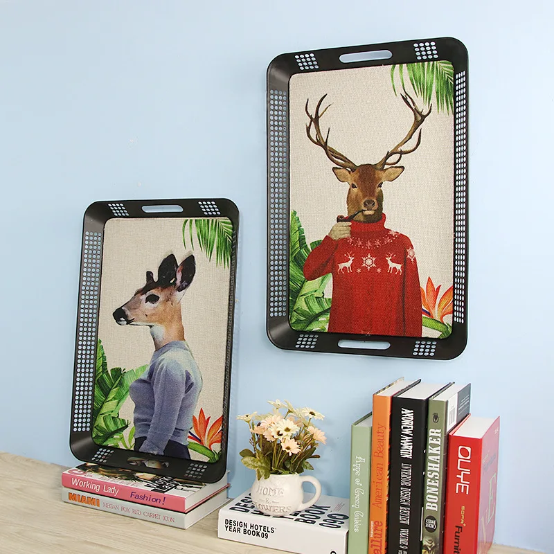 Скандинавское украшение для дома винтажное на стену с животными креативное из