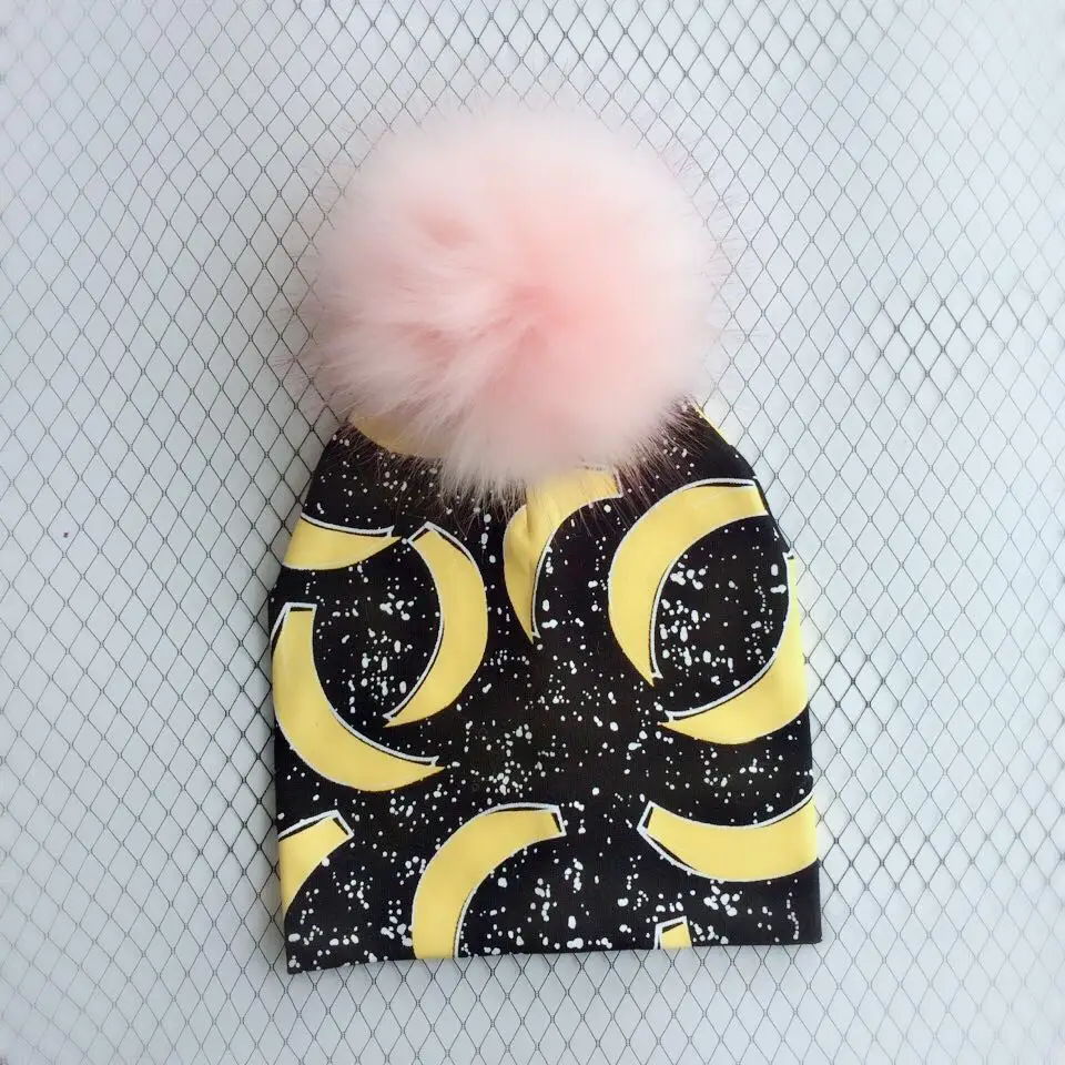 3 banana Модный комплект для новорожденных, детская шапка, шапка для девочек и мальчиков, детские шапки для младенцев, шапки с черепом, шапочки, реквизит для детей - Цвет: 3 banana