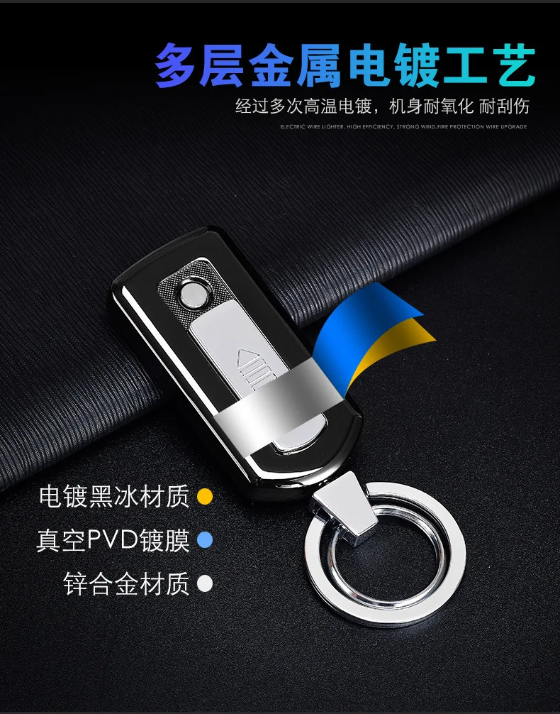 Креативный лазерный светильник USB светильник er брелок зажигание сигарет электронное зарядное освещение аксессуары брелок коптильня подарки