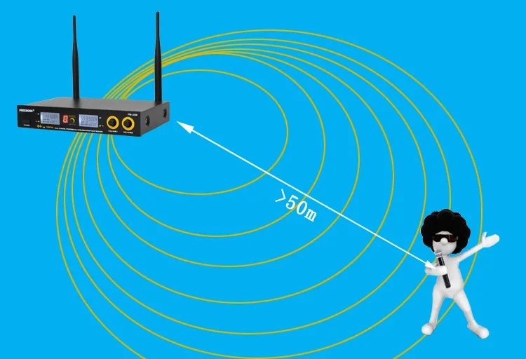 FB U09H двухсторонний передатчик цифровой UHF беспроводной микрофон с ручкой +