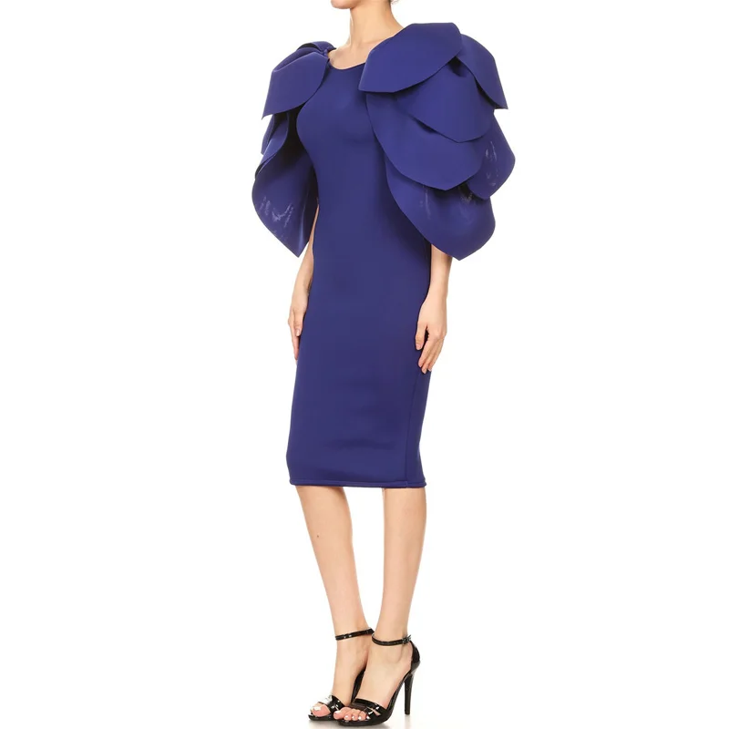 Wedtrend Homecoming Dress 2019 Royal Blue Sheath Slim Women Bodycon Knee-Length 2018 Causal Lady Office Pencil | Свадьбы и торжества