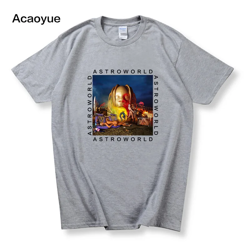 Travis Scott Astroworld Cool Design T-Shirt New Arrival Funny T-shirt Mens and Womens Cotton Printed Plus Size Tops Tee 2XL
