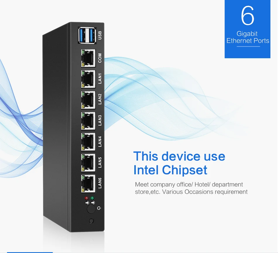 Брандмауэр маршрутизатор мини ПК Intel Celeron 1037U 1007U 6 LAN Ethernet Gigabit Intel NIC промышленный ПК Windows сервер Pfsense