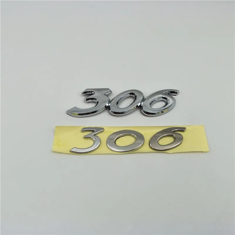 Автомобильная Наклейка 3D Серебряная Эмблема багажника значок наклейка для Peugeot