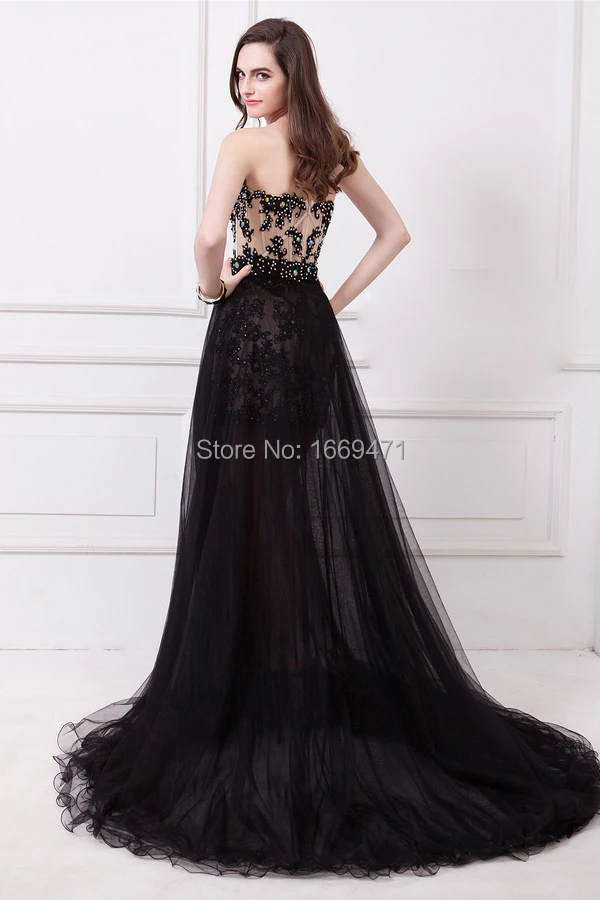 Short Prom Dresses Real New 2015 Beaded Floor Length Gown Heart Neck Two Pieces With Detachable Skirt (sf-l71)_ | Свадьбы и