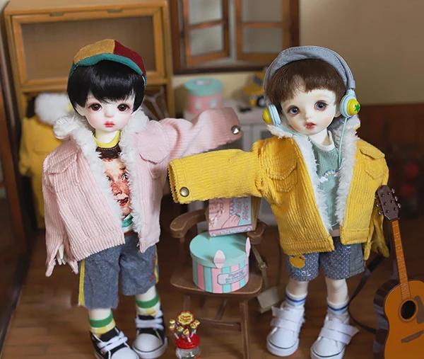 Кукольное платье BJD для куртки 1/4 1/6 yosd.mdd теплая пушистая куртка с хлопковой