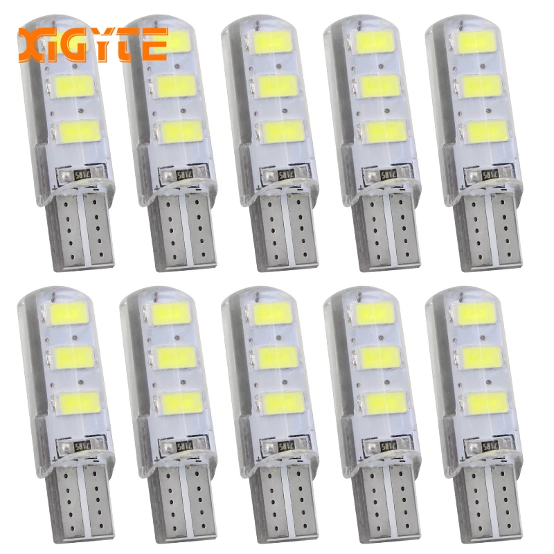 10X T10 192 W5W 6 SMD 5630 Светодиодный силикагель Водонепроницаемый Клин светильник 6SMD 5730