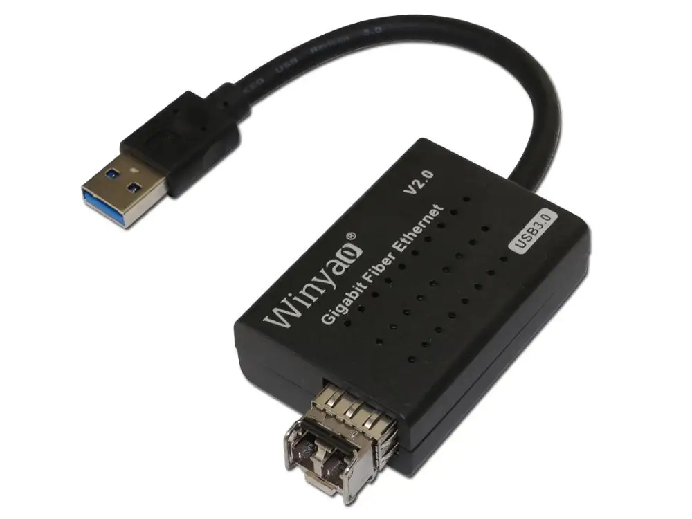 Winyao USB1000F-SX USB 3 0 гигабитный оптоволоконный Ethernet сетевой адаптер SFP NIC 1000 Мбит/с SX LC