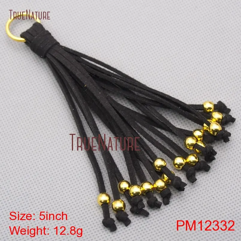 

Gold Electroplated Tassel Pendant Wool Pendant 5inch PM12334