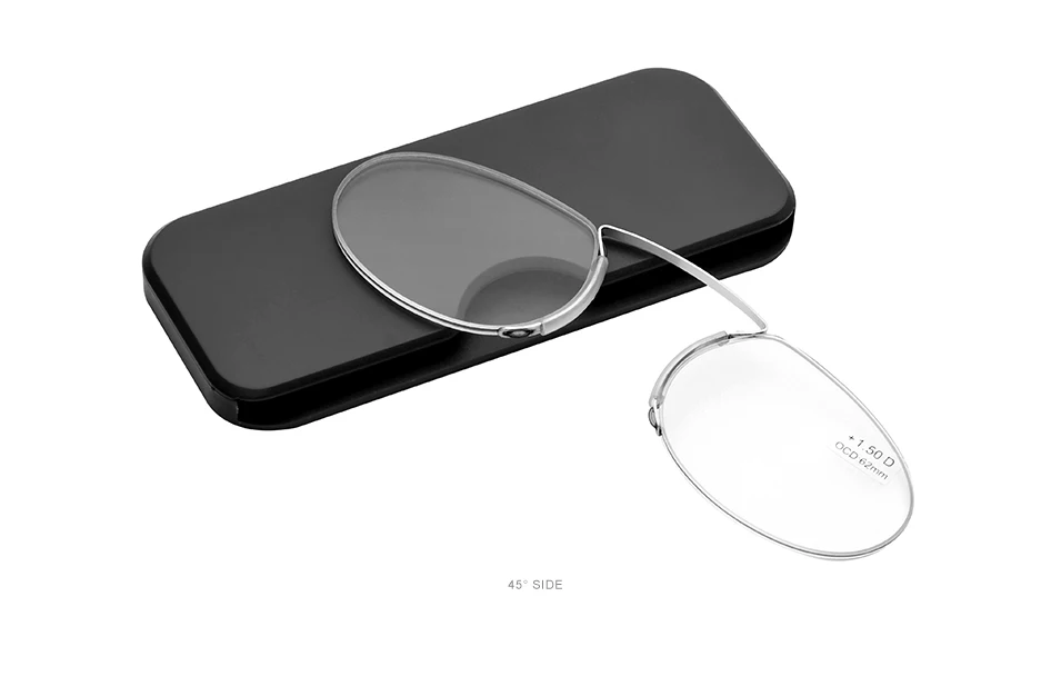 Pince Nez стильные портативные тонкие оптические очки для чтения без руки для мужчин и женщин+ 1,50+ 2,00+ 2,50+ 3,0