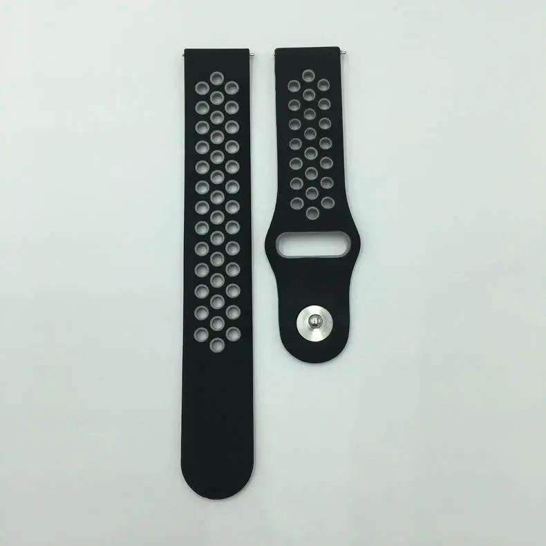 black gray Сменный силиконовый ремешок для Huami Amazfit Bip BIT PACE Lite Youth 20 мм спортивные Ремешки для наручных часов для Xiaomi amazfit bip - Цвет: black gray