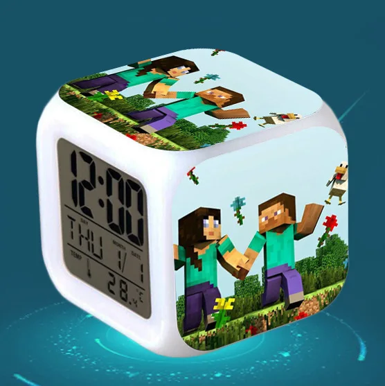 15 Мультяшный детский будильник reloj despertador TNT цифровые часы красочные светящиеся wekker настольные светодиодный светильник wake up Reveil - Цвет: 15