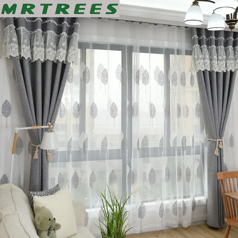 MRTREES тюль для гостинной Белый спальни гардины Гостиная Спальня шторы Кухня