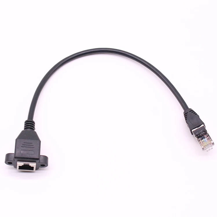 10pc/lot 8P8C FTP STP UTP RJ45 Cat6 Cable Male to Female Screw Panel Mount Ethernet LAN 1000m Network Extension 30cm 60cm | Компьютеры и