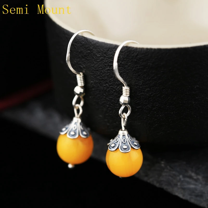 Женские серьги-Крючки из стерлингового серебра 925 пробы в винтажном стиле с