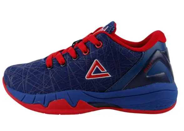 dark blue and red Пик дышащие уличные Детские анти-скользкие кроссовки для фитнеса Детские баскетбольные кроссовки на корте спортивная обувь для мальчика - Цвет: dark blue and red