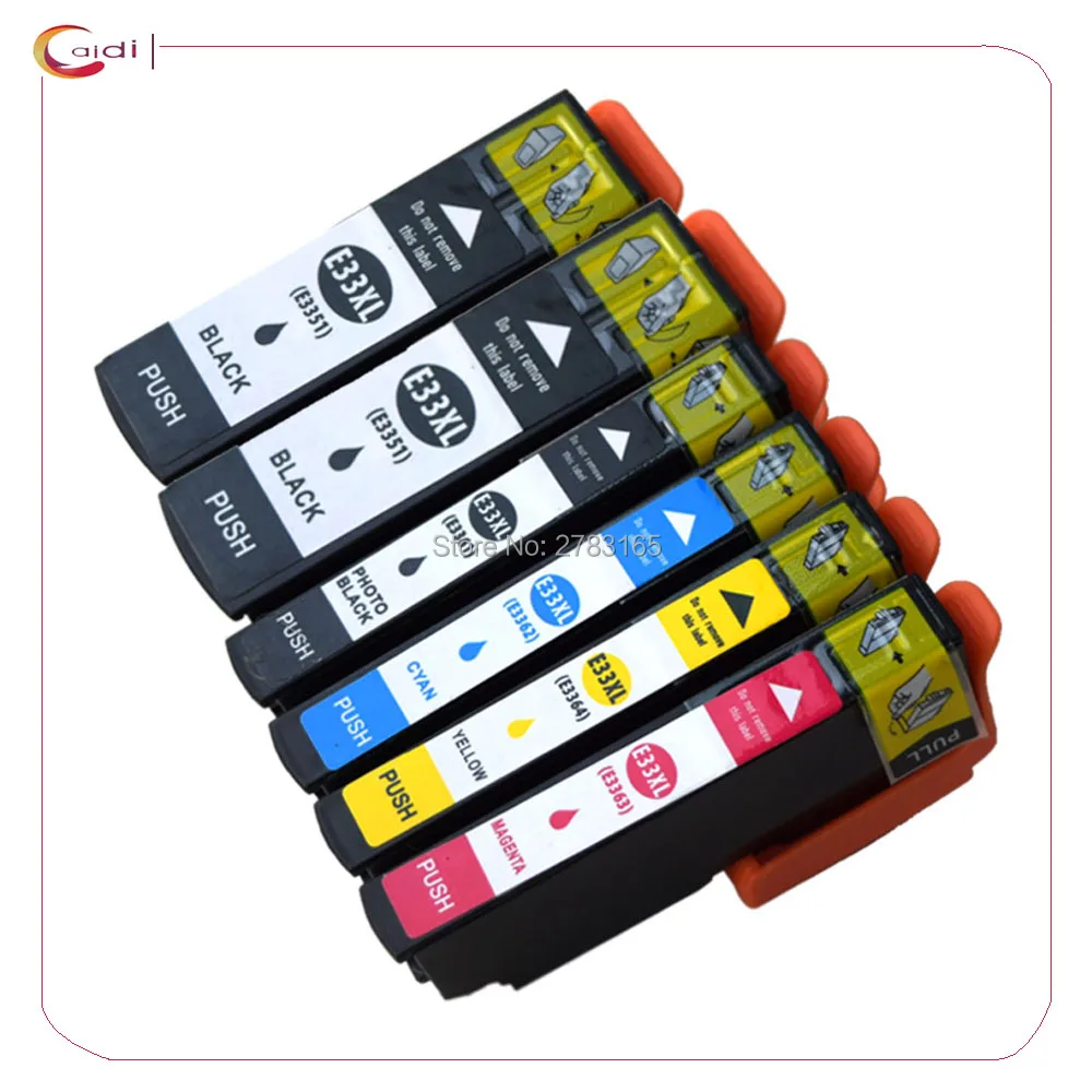 6 шт./упаковка картриджи для струйных принтеров 33XL T3351 T3361 T3362 T3363 T3364 | Компьютеры и