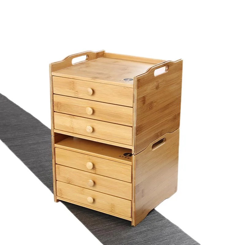 

Natural Bamboo Storage Boxes Pu'er Tea Cake Sealed Box Drawer Organizer Tea Caddy Kung Fu Tea Set Accessories Food Container New