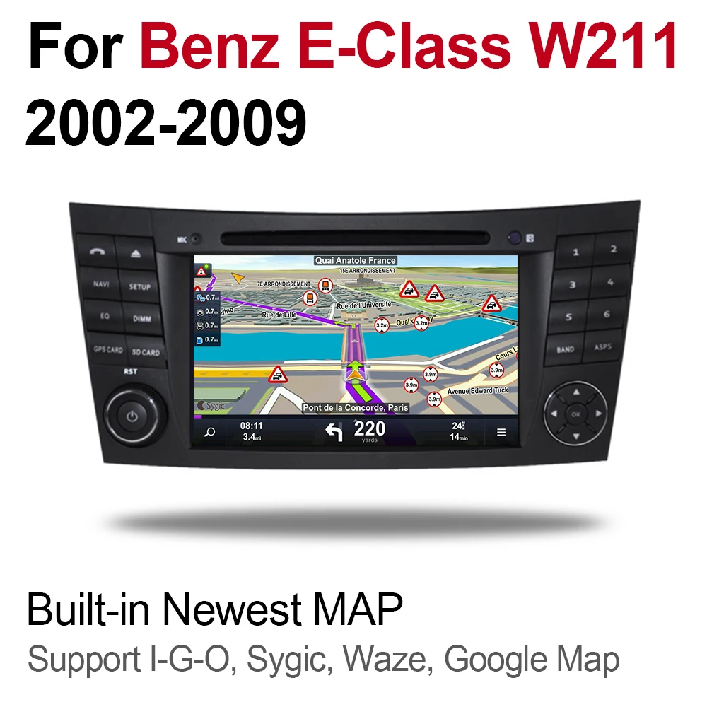 2 Din Автомобильный мультимедийный плеер Android 9 авто радио для Mercedes Benz E Class W211 2002~ 2009 NTG DVD gps 8 ядер 4 ГБ 32 ГБ Bluetooth