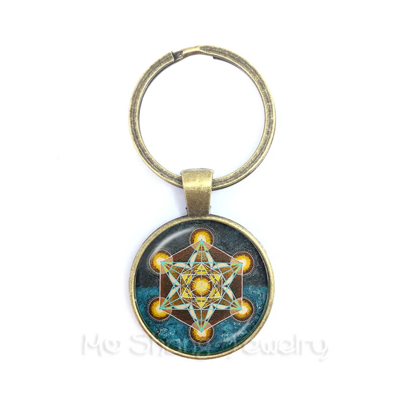 Ключница с Пентаграммой и Стеклянным Круглым Куполом Wicca Pagan Gothic - модный ювелирный аксессуар для хранения талисманов и лечения травм.