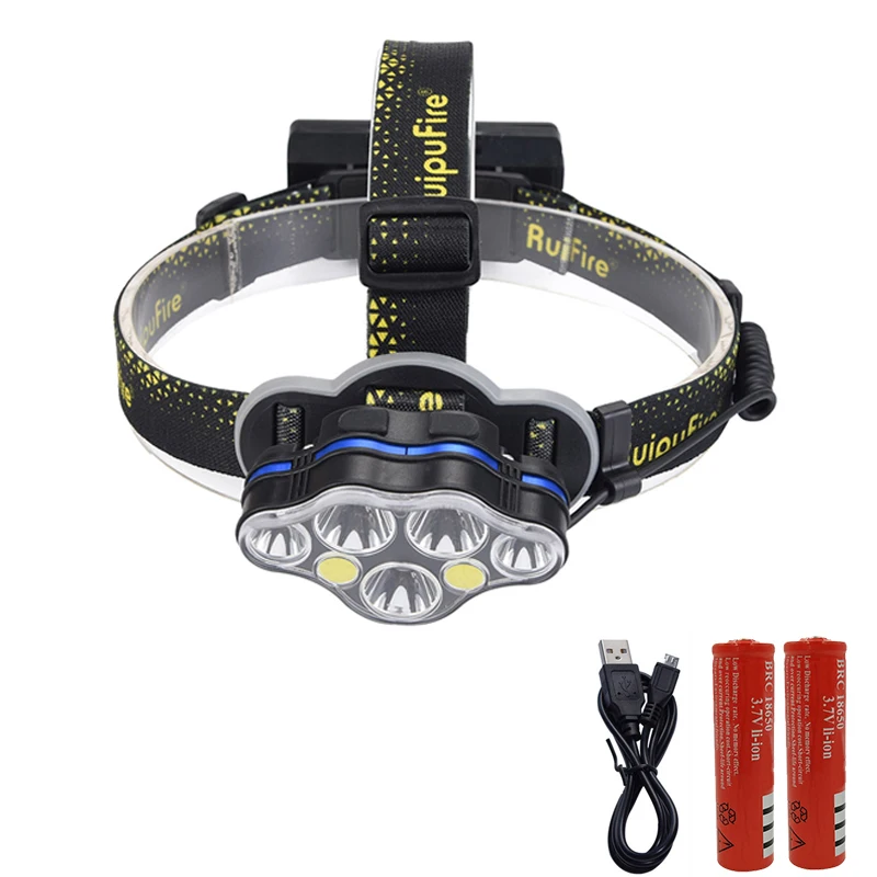 B Litwod Z20KC07 XM-L T6 30000LM 7 светодиодный головной светильник супер яркий светодиодный головной Фонарь налобный фонарь перезаряжаемый портативный головной светильник фонарь - Испускаемый цвет: B