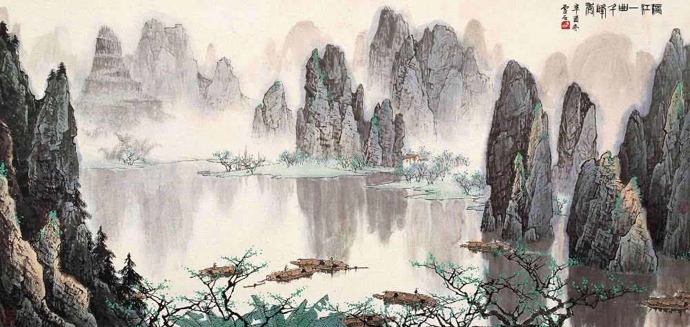 

Canvas Art Picture Print Painting Chinese Landscape Oil Painting on Canvas Canvas Print Wall Art Picture Painting for Home Decor