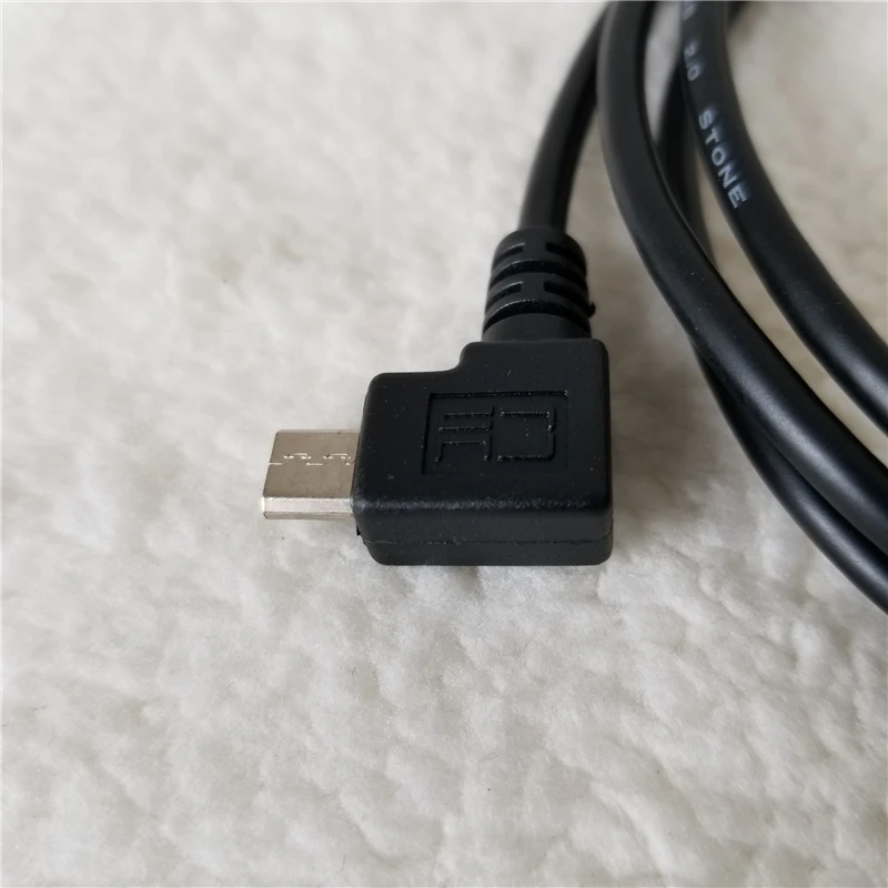 100 шт./лот 90 градусов левый угол микро USB папа к мужской удлинитель данных кабель