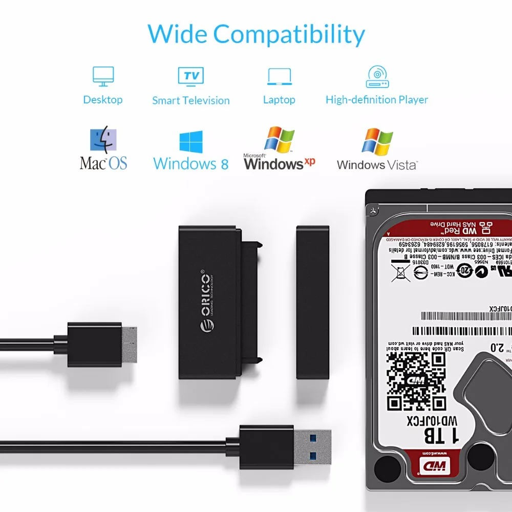 ORICO 2 5 дюймов жесткий диск SSD адаптер USB3.0 Тип A Micro B SATA3.0 HDD кабеля инструмент
