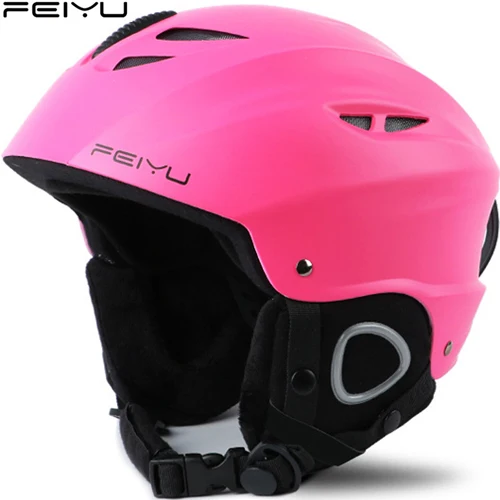 pink Прямые продажи, американский мужской/женский лыжный шлем, зимний плюшевый шлем для сноуборда, мото-велосипед, маска для снегохода, лыжные/сани, Спортивная безопасность - Цвет: pink