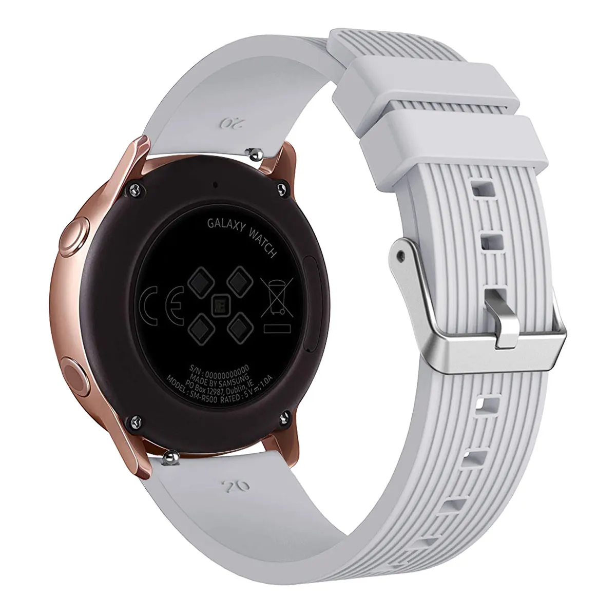 20 мм силиконовый спортивный ремешок для samsung Galaxy Watch huawei Huami сменный ремешок для часов 91015