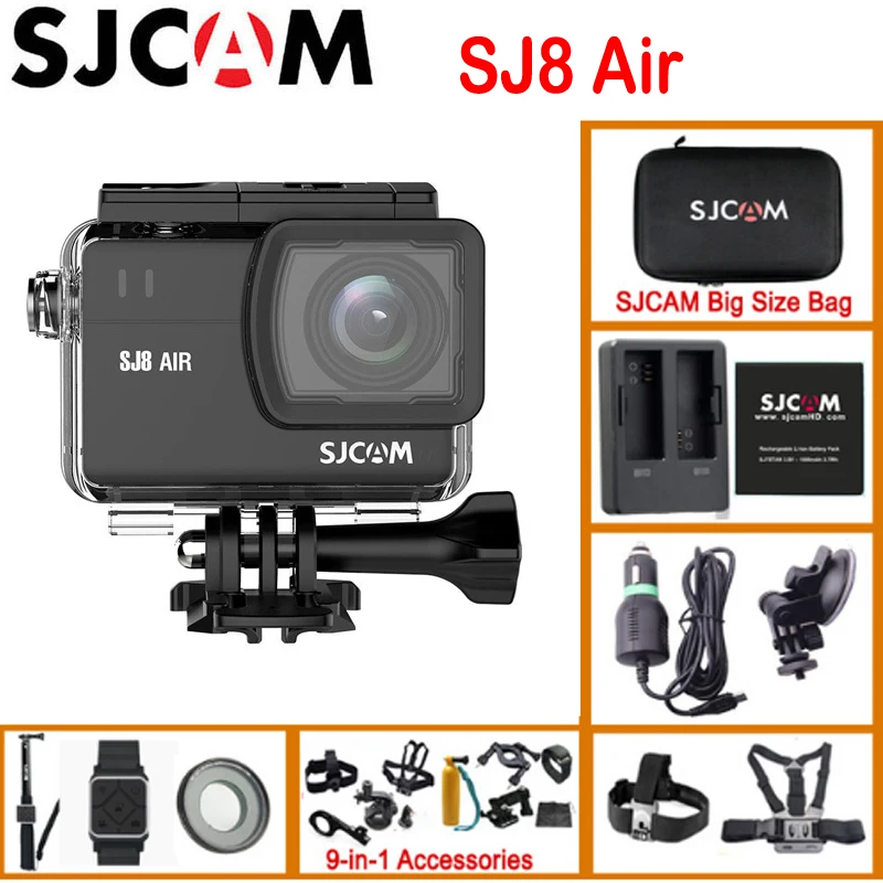 Экшн камера SJCAM SJ8Air сенсорный экран 14 МП Wi Fi 1200 мАч DV видеокамера дистанционное