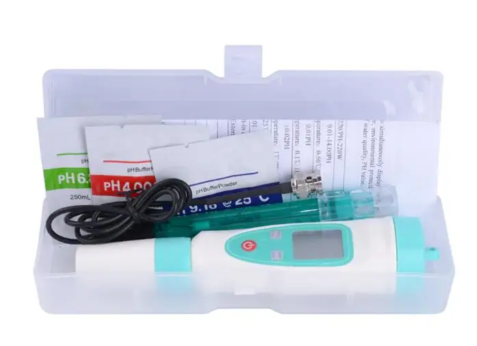 ph-220w РН-метр ph-20/ph-220/ph-20w/ph-220w тестер ph портативный 0-14 ph Ручка Тип точный инструмент с ph буфер питания - Цвет: ph-220w