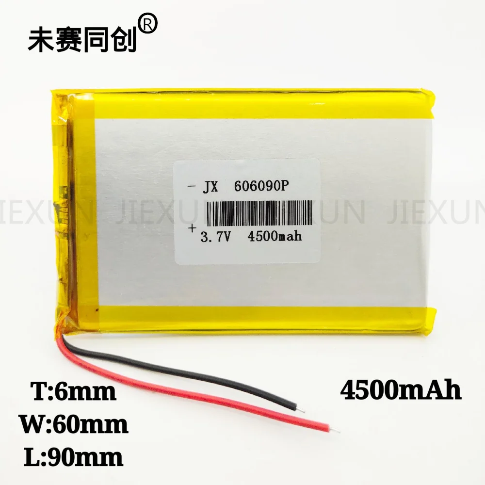 3 7 v полимерный литий ионный аккумулятор 606090/4500mah мобильное зарядное устройство