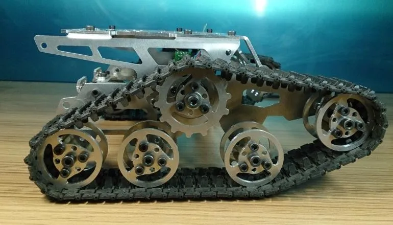 DIY 428 сплав шасси танка/гусеничная машина для дистанционного управления/части робота для производителя DIY/Набор для разработки