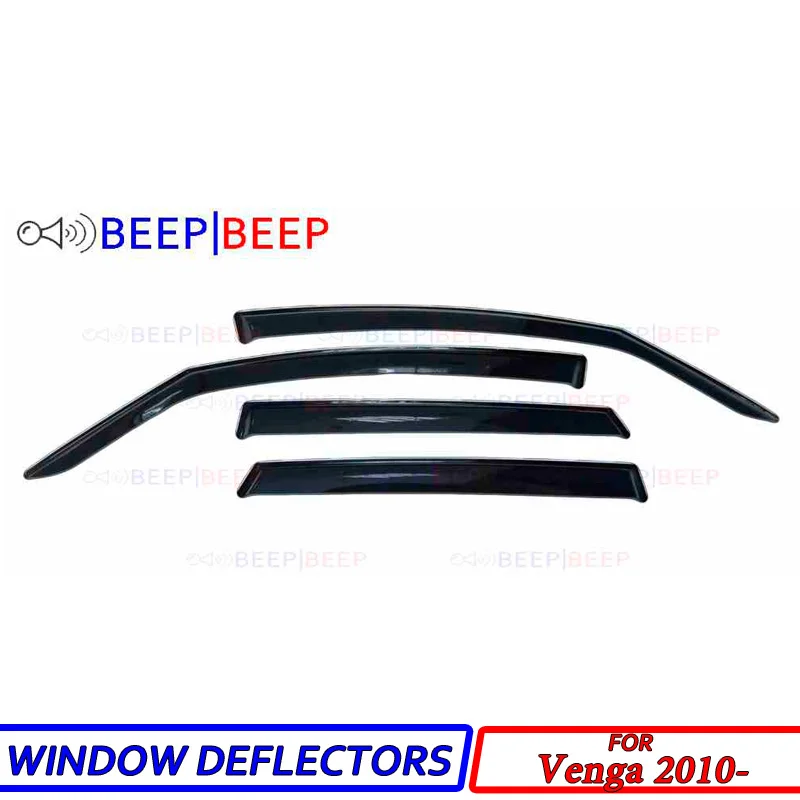 

For Kia Venga 2010- car window deflectors car wind deflector sun guard rain wind vent visor cover trim car styling accessories