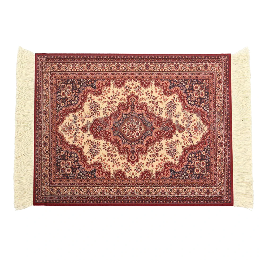 

28x18cm Cotton Persian Rug Mat Mousepad Retro Style Carpet Pattern Mouse Pad Red