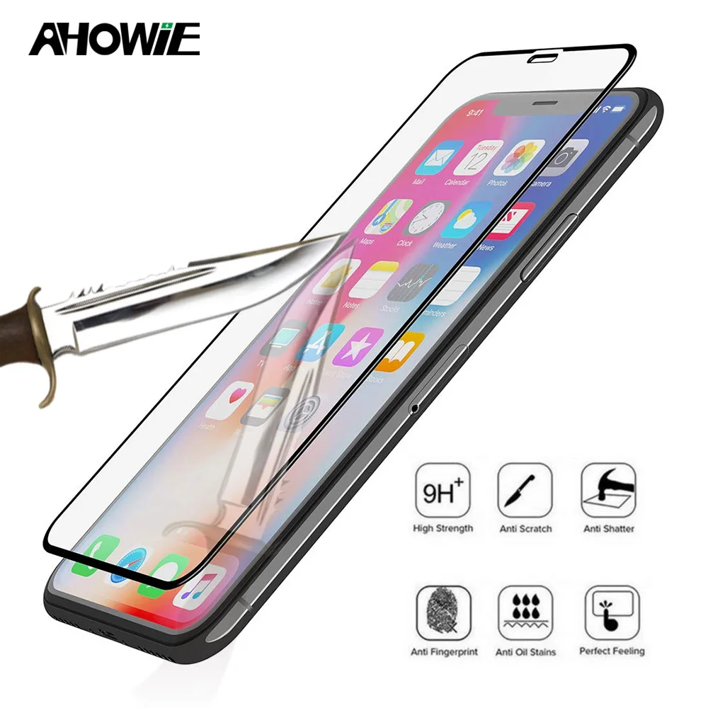 Защитное стекло закаленное для iPhone 11 Pro/XS Max/X/XS/XR/6/6s/7/8 Plus|Защитные стёкла и плёнки