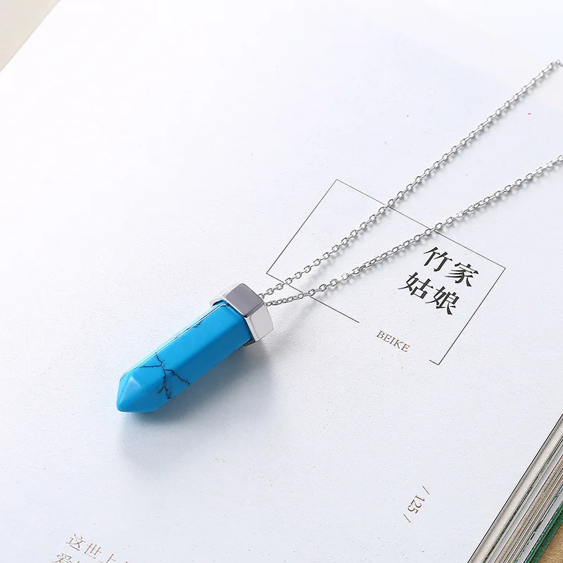 2017 silverwill 925 стерлингов серебряные цепочки бирюзовый призматический ожерелья