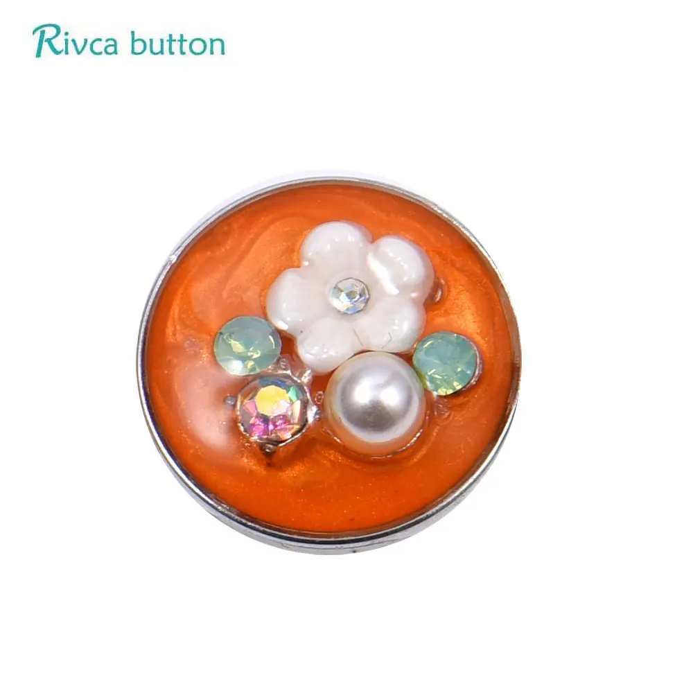 D04494 Rivca Snap Ginger 18 мм Цветок Модные ювелирные изделия оснастки для женщин